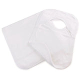 Bubba Blue Bamboo Bib and Burp Cloth Set - White