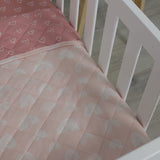 Bubba Blue Nordic Reversible Cot Quilt - Dusty Berry/Rose