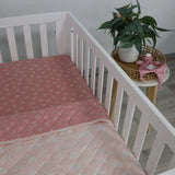 Bubba Blue Nordic Reversible Cot Quilt - Dusty Berry/Rose