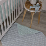 Bubba Blue Nordic Reversible Cot Quilt - Dusty Sky/Mint