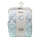 Bubba Blue Nordic Reversible Cot Quilt - Dusty Sky/Mint