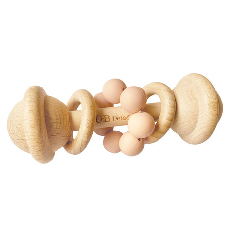 O.B Designs Organic Beechwood Silicone Toy Rattle